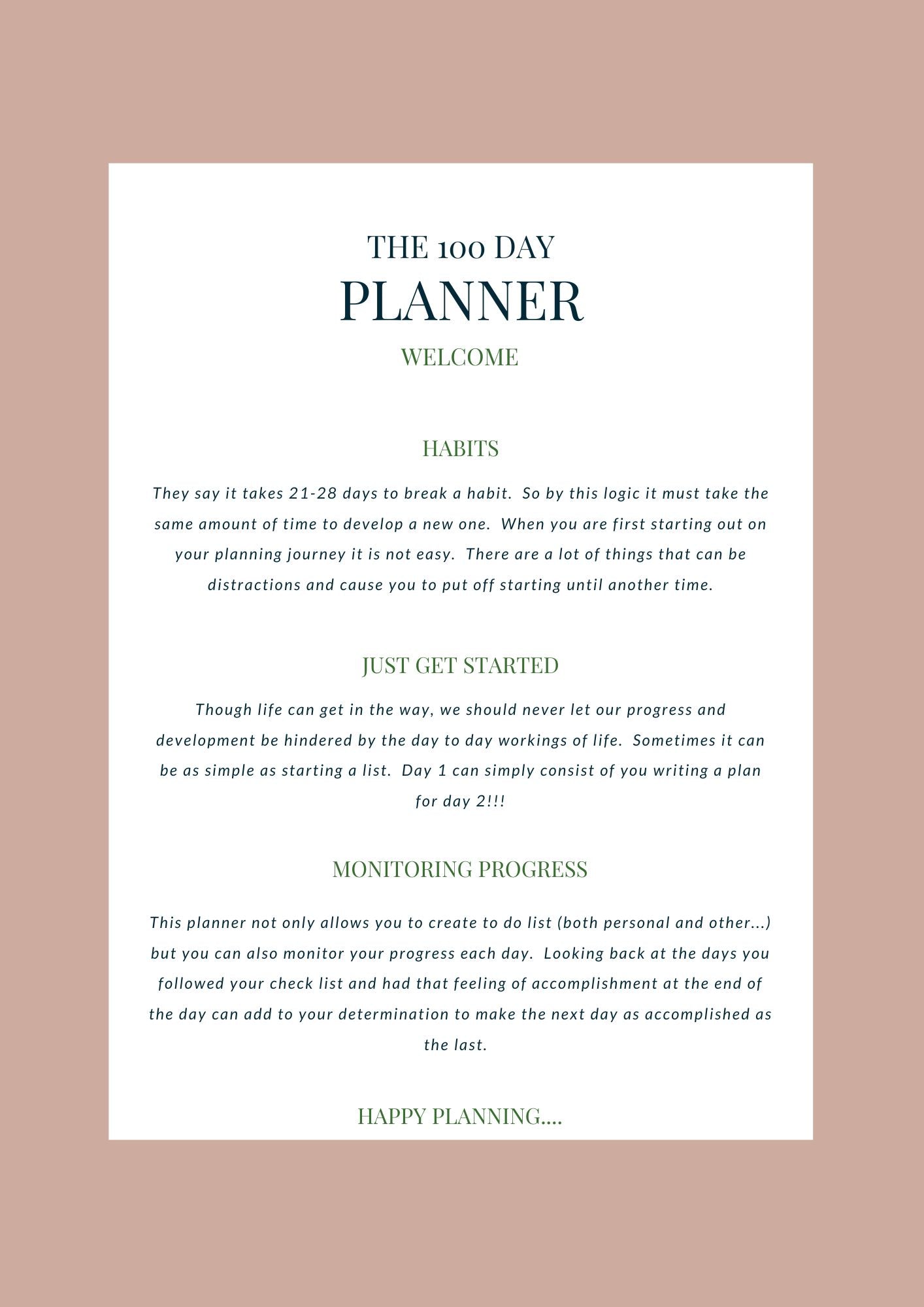 100 Days of Planning - T-Volution